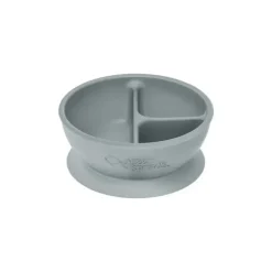 Brotos Verdes - Tigela de Aprendizagem de Silicone, Cinza