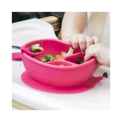 Brotos Verdes - Tigela de Aprendizagem de Silicone, Aqua