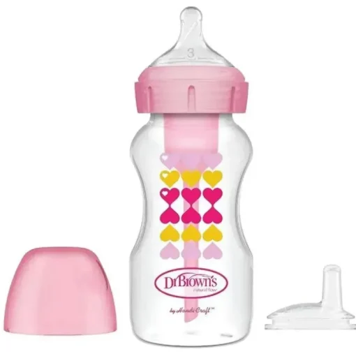 Brown - opções de 9 onças + garrafa de gargalo largo para canudinho, rosa, 1 unidade