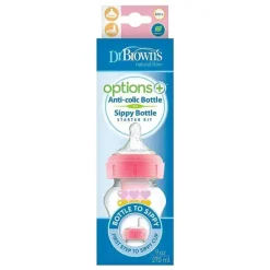 Brown - opções de 9 onças + garrafa de gargalo largo para canudinho, rosa, 1 unidade