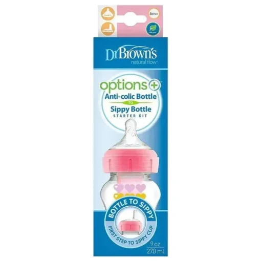 Brown - opções de 9 onças + garrafa de gargalo largo para canudinho, rosa, 1 unidade