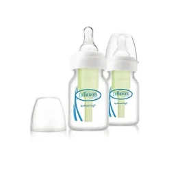 Brown Options Standard - Garrafa com gargalo 2 unidades com bico para prematuros 2 onças/60 M