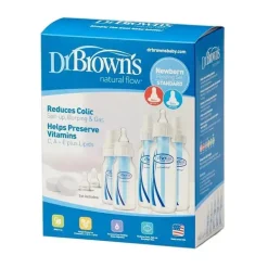 Brown's - Conjunto de alimentação para recém-nascidos com mamadeira de fluxo natural