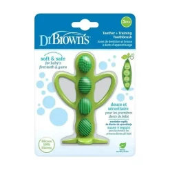 Brown's - Escova de dentes para dentição Peapod, verde