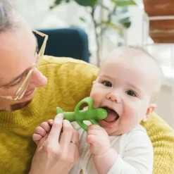 Brown's - Escova de dentes para dentição Peapod, verde
