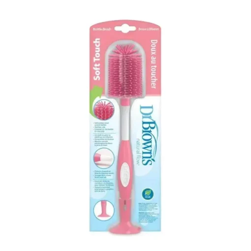 Brown's - Escova para garrafas de toque suave, rosa