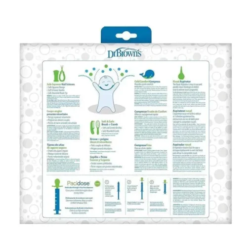 Brown's - Kit de cuidados essenciais para bebês saudáveis ​​para bebês e bebês, kit de 8 peças
