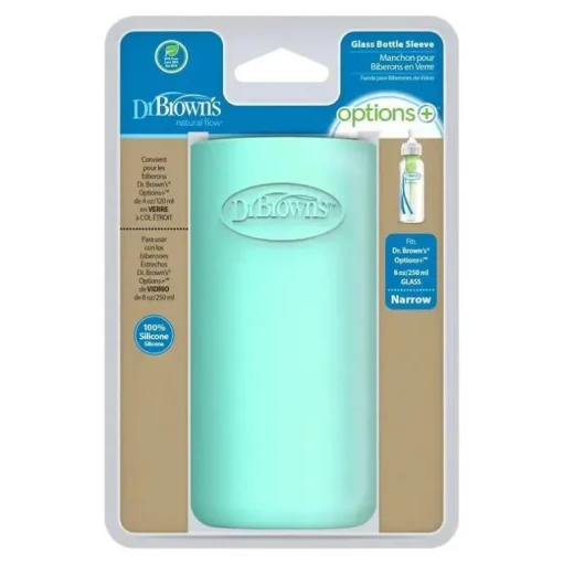 Brown's - Manga estreita para garrafa de vidro de 8 onças/250 ml, menta