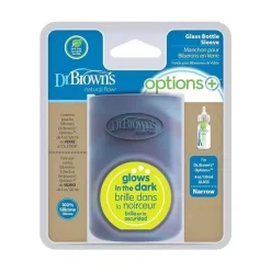 Brown's - Manga estreita para garrafa de vidro de 4 onças/120 ml que brilha no escuro