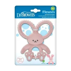 Brown's - Mordedor de silicone Flexees Bunny, rosa