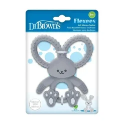 Brown's - Mordedor de silicone Flexees Bunny, cinza