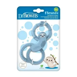 Brown's - Mordedor de silicone Flexees Sloth, azul
