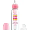Brown's - Opções anti-cólicas de fluxo natural + kit inicial de garrafa com canudinho estreito, 8 onças