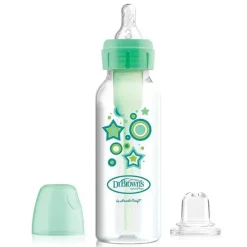 Brown's - opções de 8 onças + garrafa estreita Pp para canudinho, verde