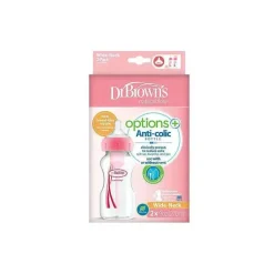 Brown's - opções de 9 onças + garrafa de gargalo largo 2 unidades, rosa