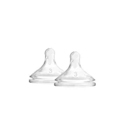 Brown's - Opções 2Pk + Mamilos para garrafas de silicone com gargalo largo nível 3