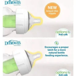 Brown's - Opções 2Pk + Mamilos para garrafas de silicone com gargalo largo nível 4