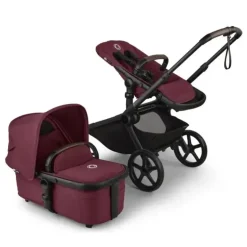 Bugaboo - Carrinho de bebê Kangaroo Complete, Preto/Cereja Escuro