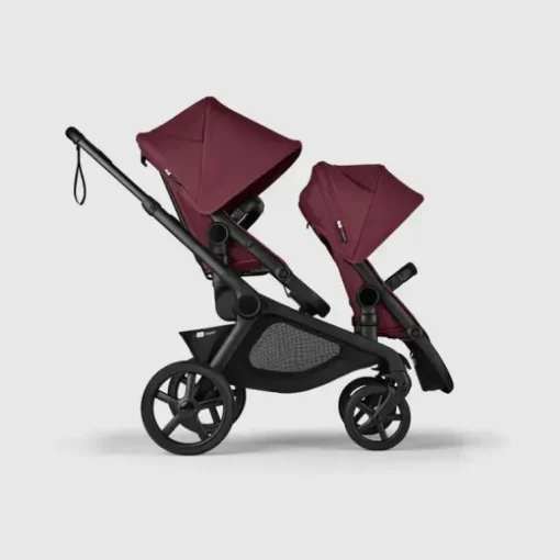 Bugaboo - Carrinho de bebê Kangaroo Complete, Preto/Cereja Escuro