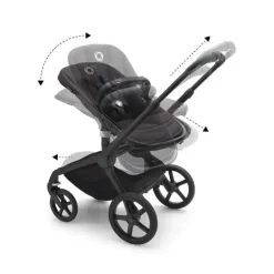 Bugaboo - Carrinho de passeio Fox 5 completo, preto/preto meia-noite