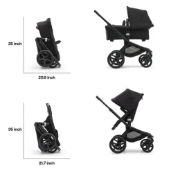 Bugaboo - Carrinho de passeio Fox 5 completo, preto/preto meia-noite