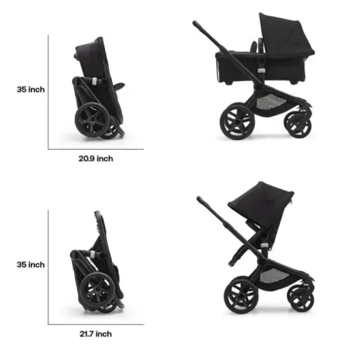 Bugaboo - Carrinho de passeio Fox 5 completo, preto/preto meia-noite