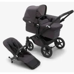 Bugaboo - Donkey 5 Mineral Mono Completo, Preto/Preto Lavado