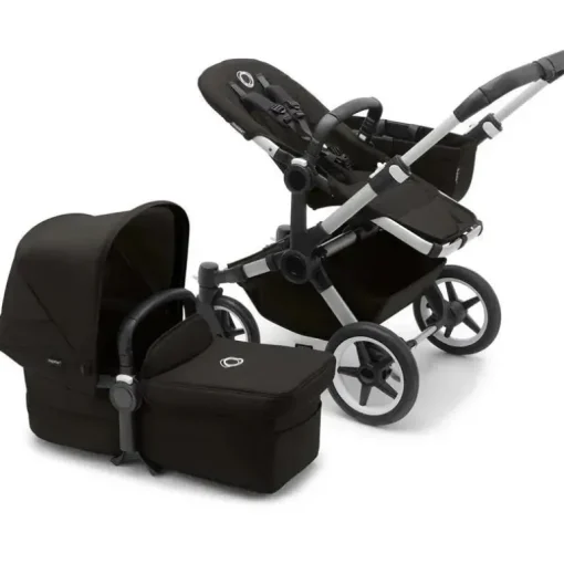 Bugaboo - Donkey 5 Mono Completo Carrinho Simples para Duplo, Alumínio/Preto Meia-Noite