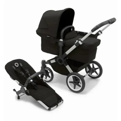 Bugaboo - Donkey 5 Mono Completo Carrinho Simples para Duplo, Alumínio/Preto Meia-Noite