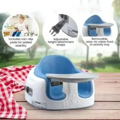 Bumbo - Assento Multi Assento 3 em 1 Azul Pó Azul