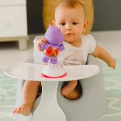 Bumbo - Cadeira infantil cinza para sentar no chão