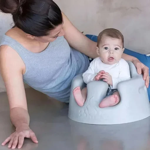 Bumbo - Cadeira infantil cinza para sentar no chão