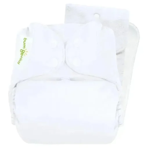 bumGenius - Fralda de pano estilo bolso tamanho único original 5.0, branca