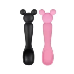 Bumkins - 2 unidades de colheres de imersão de silicone Disney Minnie Mouse
