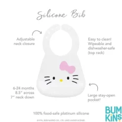 Bumkins - Babador de Silicone Hello Kitty