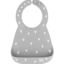 Bumkins - Babador moldado em silicone, corações