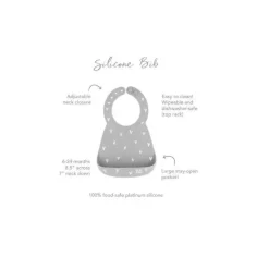 Bumkins - Babador moldado em silicone, corações