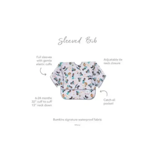 Bumkins - Babete Disney Baby Sleeved, Jasmine