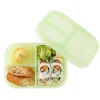 Bumkins - Bumkins Snack/Lunch Bento Box, recipiente com 3 compartimentos, geléia verde