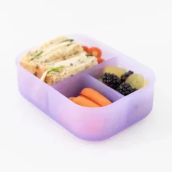 Bumkins - Bumkins Snack/Lunch Bento Box, recipiente com 3 compartimentos, geléia roxa