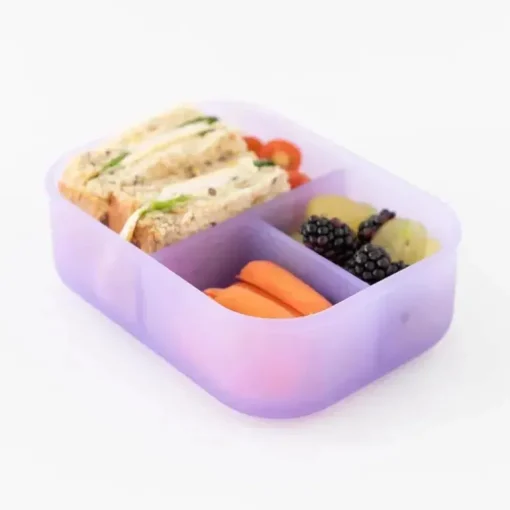 Bumkins - Bumkins Snack/Lunch Bento Box, recipiente com 3 compartimentos, geléia roxa