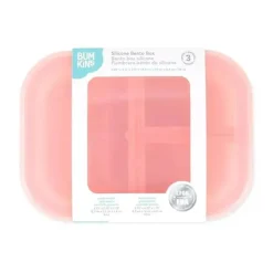 Bumkins - Bumkins Snack/Lunch Bento Box, recipiente com 3 compartimentos, geléia rosa