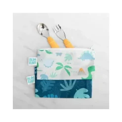 Bumkins - Colher + Garfo Utensílios para bebê - Tangerina