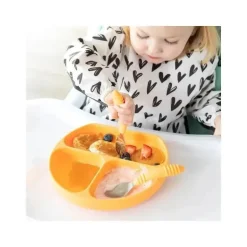 Bumkins - Colher + Garfo Utensílios para bebê - Tangerina