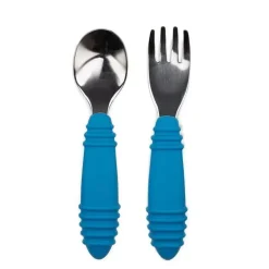 Bumkins - colher e garfo, azul escuro