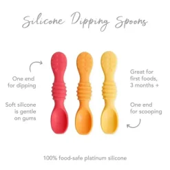 Bumkins - Colheres de imersão de silicone para bebês - Tutti Frutti