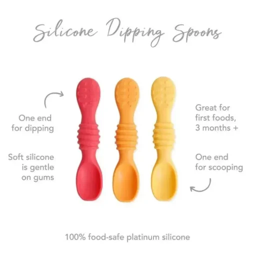Bumkins - Colheres de imersão de silicone para bebês - Tutti Frutti