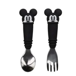 Bumkins - Conjunto de colher e garfo Disney Mickey