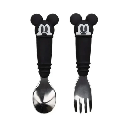 Bumkins - Conjunto de colher e garfo Disney Mickey