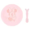Bumkins - Conjunto de prato e colher de silicone para bebês e crianças da Disney, 6 meses depois, Minnie Mouse